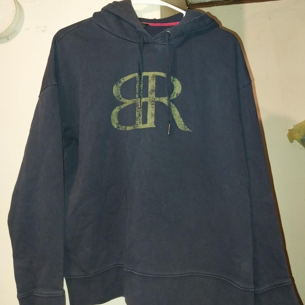 Banana Republic Navy Hoodie with Green Logo